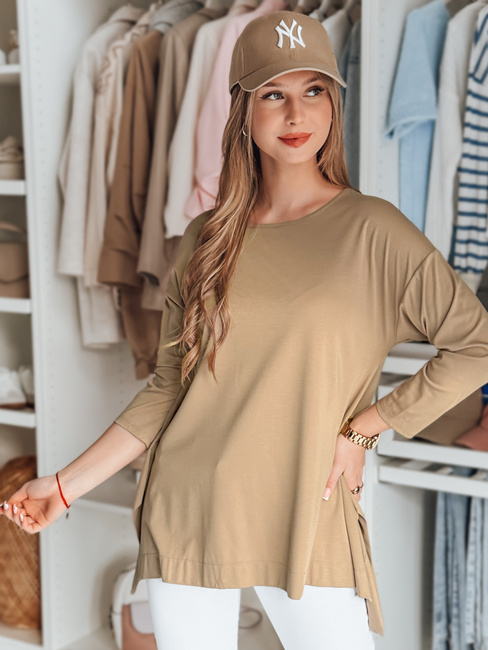 Damen Bluse in Übergröße mit COMFILA Anhänger dunkelbraun Dstreet RY2789