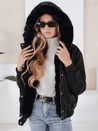 Damen Winterjacke VESSADA kurz mit Fell schwarz Dstreet TY5059