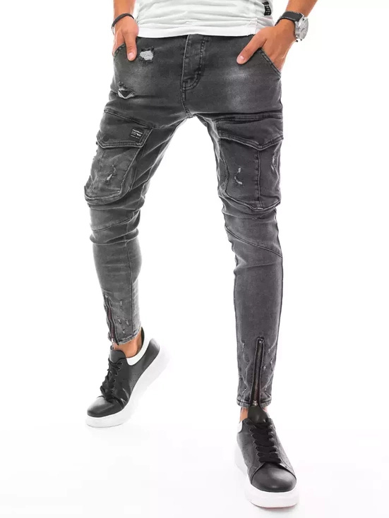 Herren Jeans Cargohose Dunkelgrau Dstreet UX3288