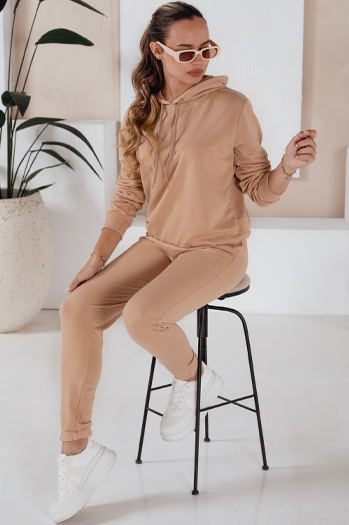 Damen Trainingsanzug-Set MIGEL Farbe Dunkelbeige DSTREET AY0805