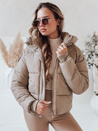 Damen SNOWLIKE gesteppte Winterjacke mit Kapuze hellbeige Dstreet TY4931
