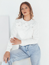 Damen Lange Pullover SOITE Farbe Weiß DSTREET MY2292