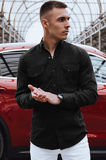 Herren Jeanshemd Farbe Schwarz DSTREET DX2373