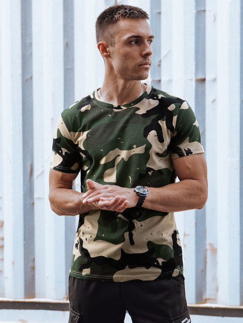 Herren T-shirt Camo Farbe Khaki DSTREET RX5599