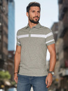 Herren Poloshirt mit Streifen grau Dstreet PX0629