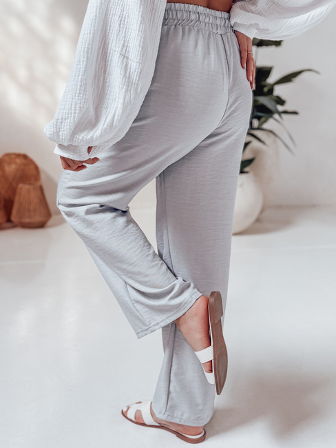 Damen Stoffhose mit weitem Bein LINESSA weiß Dstreet UY2646