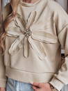 Damen Bluse in Übergröße mit PETITKA Blume hellbeige Dstreet BY1388