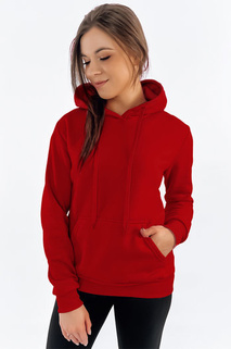 Damen Kapuzenpullover BASIC Rot BY0278