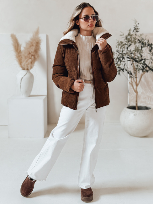 Damen Winterjacke TRENDYGLAM braun Dstreet TY4941