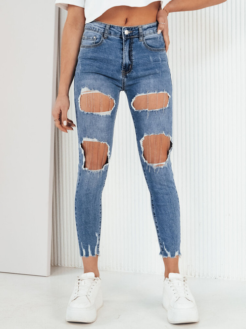 Damen Jeans mit Löchern CATRAN Farbe Blau DSTREET UY1961