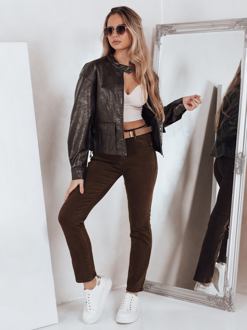 Damen Slim Tapered Jeans Braun Dstreet UY2843