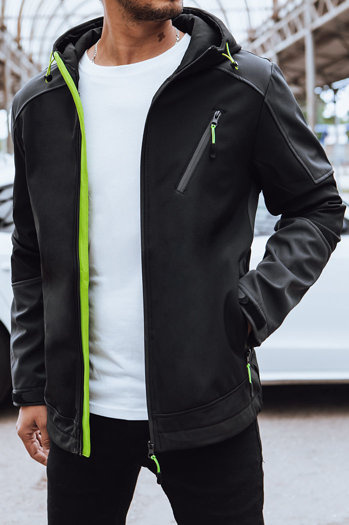 Herren Softshell Jacke Farbe Schwarz DSTREET TX4469