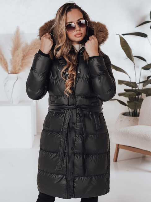 Gesteppte Damen-Winterjacke mit Pelz STYLEBELLA schwarz Dstreet TY5010