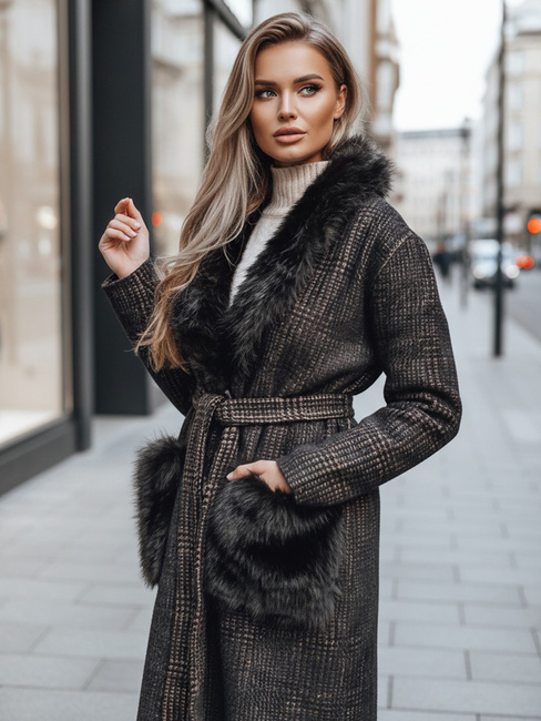 Damen Pelzmantel braun Dstreet TY5229z