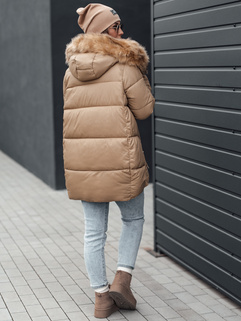 Damen Winterjacke MELOMA gesteppt mit Kapuze beige Dstreet TY4712_4