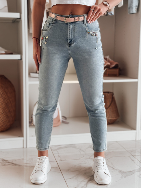Damen Skinny Jeans BLINGBLING blau Dstreet UY2451
