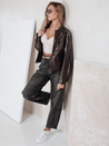 Damen Jeans mit weitem Bein und Gürtel schwarz Dstreet UY2744