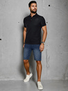 Herren Poloshirt mit Patch schwarz Dstreet PX0624
