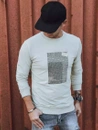 Herren Sweatshirt mit Aufdruck Beige Dstreet BX5355