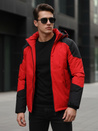 Herren Winterjacke mit Kapuze rot Dstreet TX5121