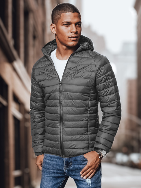 Herren Übergangsjacke Gesteppt Grau Dstreet TX4422