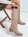 Damen Wildleder beige Stiefel Dstreet ZY1172