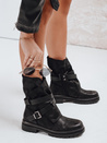 Damen schwarze Stiefel Dstreet ZY1152