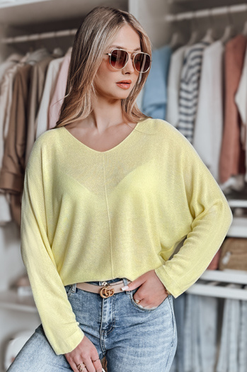 Damen Pullover in Einheitsgröße NORVAN lemon Dstreet MY2456