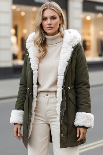 Damen Winter Parka Jacke STARBURST grün Dstreet TY4763