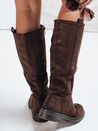 Braune Damenstiefel aus Wildleder Dstreet ZY1142