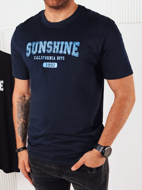 Herren T-shirt mit Aufdruck Farbe Dunkelblau DSTREET RX5375