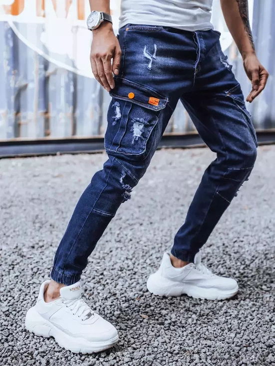 Herren Jeans Joggerhose Dunkelblau Dstreet UX3262