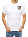 Herren Poloshirt mit Stickerei Weiß Dstreet PX0392