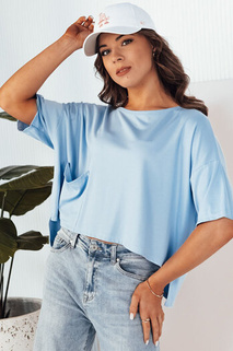 Damen Bluse mit kurze Ärmeln ARRIWA Farbe Himmelblau DSTREET RY2509