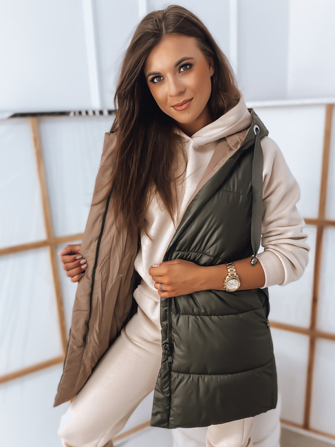 Damen Gesteppt Wendeweste ROSI Grün Dstreet TY2868