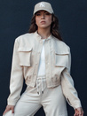 Damen Bomberjacke PRIEV beige Dstreet TY4306