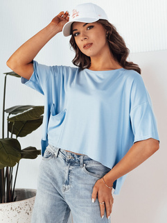 Damen Bluse mit kurze Ärmeln ARRIWA Farbe Himmelblau DSTREET RY2509_1