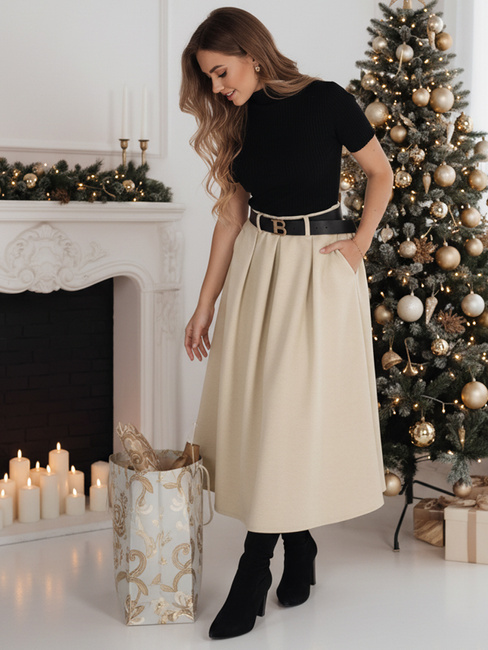 Damen Midirock hellbeige Dstreet CY0477z