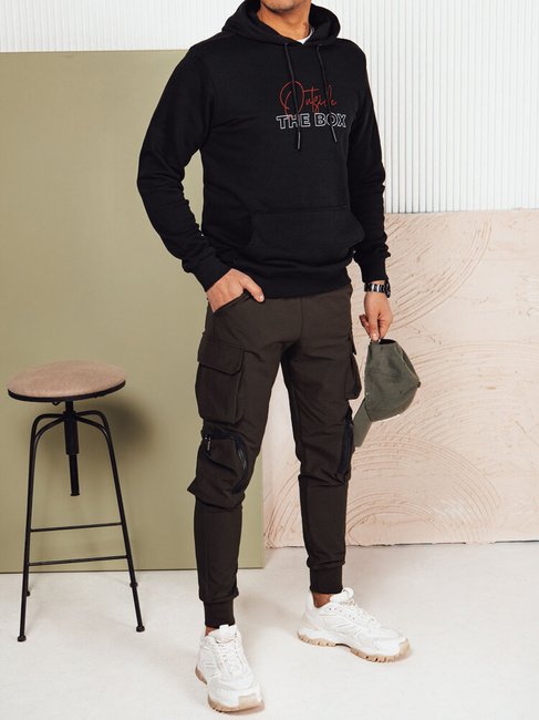 Herren Sweatshirt mit Aufdruck Farbe Schwarz DSTREET BX5715