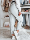 Damen Chinohose mit Gürtel TAILANDI hellgrau Dstreet UY2553