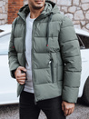 Herren Steppwinterjacke mit Kapuze grau Dstreet TX5061