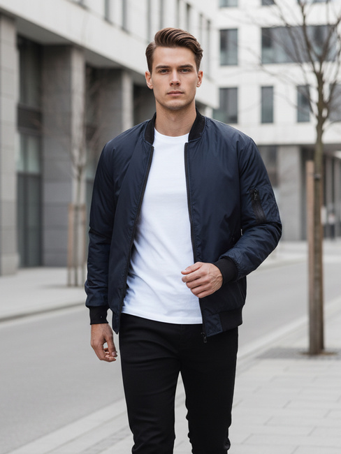 Herren Bomberjacke Dunkelblau Dstreet TX4424