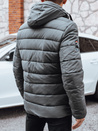 Herren Steppwinterjacke mit Kapuze in graphit Dstreet TX5057