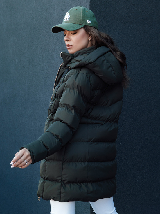 Damen Winterjacke mit Kapuze GABRIELLE grün Dstreet TY4364