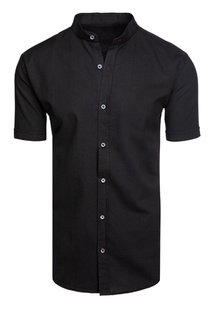 Herren Kurzarmhemd schwarz Dstreet KX1063