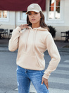 Damen BASIC Kapuzensweatshirt beige Dstreet BY1329