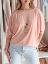 Damen Buttercreme Oversize-Bluse mit Anhänger LUZVIA puderrosa Dstreet RY2774