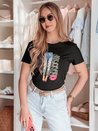 Bedrucktes Damen-T-Shirt TRENDAY schwarz Dstreet RY2824