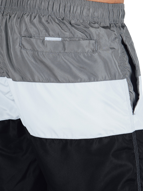 Graue und weiße Badeshorts für Männer Dstreet SX2519