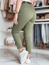 Damen Slim Fit Hose mit Gürtel TAIRONIK khaki Dstreet UY2547